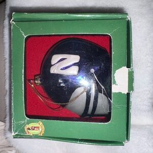 Vintage Northwestern University mini glass football wildcats Helmet Ornament